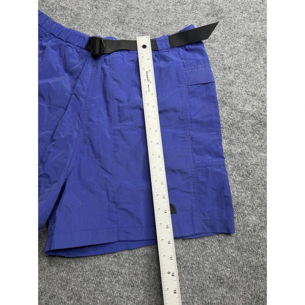 The North Face Mens Class V Belted Shorts Blue Nylon Hiking 4 Inch Inseam M